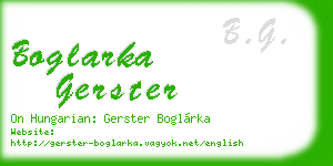boglarka gerster business card
